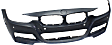 2013-2018 BMW 320i - Front Primed Bumper Cover, For Models With M Sport Package, Park Assist System, and Park Distance Control Sensor, Without Side View Camera