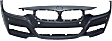2013-2018 BMW 320i xDrive - Front Primed Bumper Cover, Sedan/Wagon, For Models With M Package, With Fog Light Holes, With Parking Aid Sensor Holes, Without Headlight Washer Holes