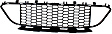 Front, Center Bumper Grille, Black