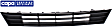 Front, Center Bumper Grille, Textured Black, Base Model, CAPA Certified