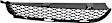 Front, Passenger Side Bumper Grille, Black