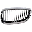 Passenger Side Grille Assembly, Chrome Shell w/ Black Insert, Grille