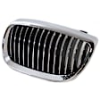 Passenger Side Grille Assembly, Chrome Shell w/ Black Insert, Grille