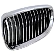 Passenger Side Grille Assembly, Chrome Shell w/ Black Insert, Grille