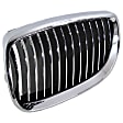 Driver Side Grille Assembly, Chrome Shell w/ Black Insert, Grille