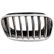 Passenger Side Grille Chrome Shell with Silver Insert