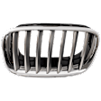 Driver Side Grille Chrome Shell with Silver Insert