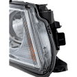 Passenger Side Headlight, with Bulb, Halogen, with Turn Signal Light, with Wiring Harness, For Models without HID Option, CAPA CERTIFIED