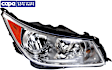 Passenger Side Headlight, with Bulb, Halogen, with Turn Signal Light, with Wiring Harness, For Models without HID Option, CAPA CERTIFIED