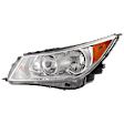 Driver Side Headlight, with Bulb, Halogen, with Turn Signal Light, with Wiring Harness, For Models without HID Option, CAPA CERTIFIED