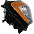 Passenger Side Headlight, with Bulb, Halogen, Clear Lens, CAPA Certified