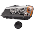 Driver Side Headlight, with Bulb, Halogen, Clear Lens, CAPA Certified