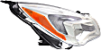 Passenger Side Headlight, with Bulb, Halogen, Clear Lens