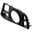 Front, Driver Side Fog Light Trim, Textured Black, Side Bumper Grille, Base Model, with  M Package