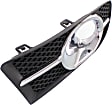 Front, Passenger Side Fog Light Trim, Chrome