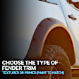 Front, Passenger Side Fender Trim, Textured Black