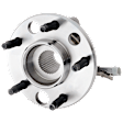 Front, Driver or Passenger Side Wheel Hub, 5 Lugs, With Bearing, With Sensor