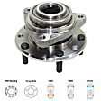 1980-1985 Cadillac Seville - Front, Driver or Passenger Side Wheel Hub, With Bearing, 5 x 4.75 in. Bolt Pattern
