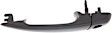 Front, Driver Side Primed Exterior Door Handle, With Key Hole