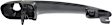 Front, Driver Side Primed Exterior Door Handle, With Key Hole