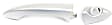 Rear, Driver Side Silver Exterior Door Handle, With Key Hole