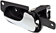 Front Or Rear, Passenger Side Chrome Lever with Black Bezel Interior Door Handle, Sedan