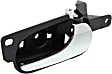 Front Or Rear, Passenger Side Chrome Lever with Black Bezel Interior Door Handle, Sedan