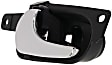 Front Or Rear, Driver Side Chrome Lever with Black Bezel Interior Door Handle, Sedan