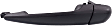 Front, Driver Side Exterior Door Handle, Textured Black, Without Key Hole, Base Model