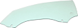 Front, Driver Side Door Glass, Green Tint, Without Clips, Replaces NAGS No. FD23379 GTNN