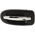 Rear, Driver Side Exterior Door Handle, Chrome Lever With Primed Bezel, Without Key Hole, Fits Sliding Door