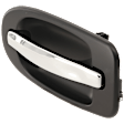 Rear, Driver Side Exterior Door Handle, Chrome Lever With Primed Bezel, Without Key Hole, Fits Sliding Door