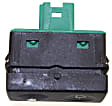 Front, Center Console, Driver or Passenger Side Window Switch, Green Bottom, 1-Button