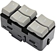 Front, Driver Side Window Switch, Gray, 5-Button