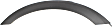 Rear, Passenger Side Fender Trim, Textured Black