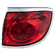Passenger Side, Outer Tail Light, with Bulb(s), Halogen, Mounted On Body