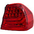 Passenger Side, Outer Tail Light, with Bulb, LED, Red Lens, Base Model, Sedan, CAPA Certified