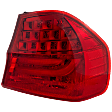 Passenger Side, Outer Tail Light, with Bulb, LED, Red Lens, Base Model, Sedan, CAPA Certified