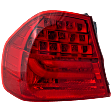 2009-2011 BMW 328i - Driver Side, Outer Tail Light, with Bulb, LED, Red Lens, Base Model, Sedan