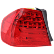 Driver Side, Outer Tail Light, with Bulb, LED, Red Lens, Base Model, Sedan, CAPA Certified