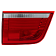 Driver Side, Inner Tail Light, with Bulb, Halogen, Clear and Red Lens