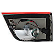 Driver Side, Inner Tail Light, with Bulb, Halogen, Clear and Red Lens