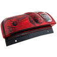 Passenger Side Tail Light, with Bulb, Halogen, Clear and Red Lens