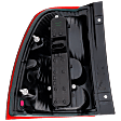Passenger Side Tail Light, with Bulb, Halogen, Clear and Red Lens