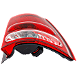 Passenger Side Tail Light, with Bulb, Halogen, Clear and Red Lens