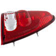 Passenger Side Tail Light, with Bulb, Halogen, Clear and Red Lens