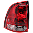Driver Side Tail Light, with Bulb, Halogen, Clear and Red Lens