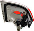 Passenger Side, Inner Tail Light, with Bulb, Halogen, Clear and Red Lens, Base Model