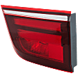 Passenger Side, Inner Tail Light, with Bulb, Halogen, Clear and Red Lens