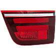 Passenger Side, Inner Tail Light, with Bulb, Halogen, Clear and Red Lens
